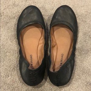Lucky brand Emmie black leather flats